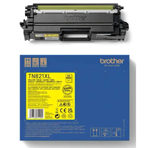 Brother TN821XLY- Toner żółty XL do Brother HL-L9400, HL-L9430, HL-L9470, MFC-EX670, MFC-L9600, MFC-L9630, MFC-L9635, MF